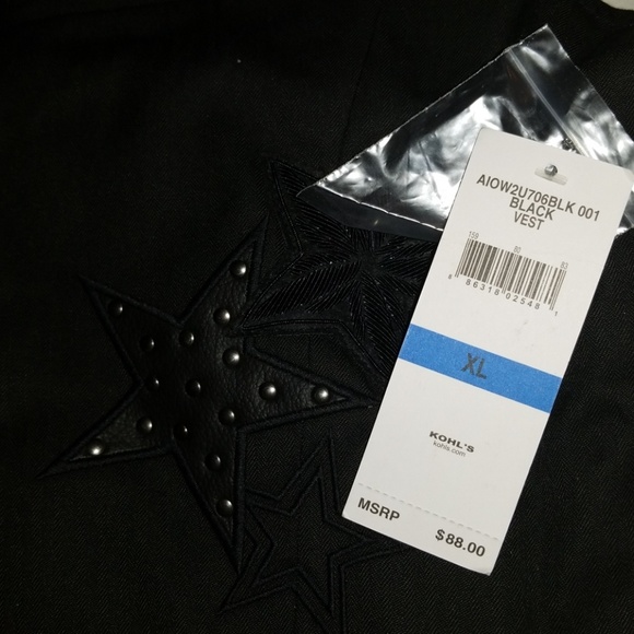 Authentic Icon Mens Star Detail Vest Sz XL NEW - Picture 4 of 4